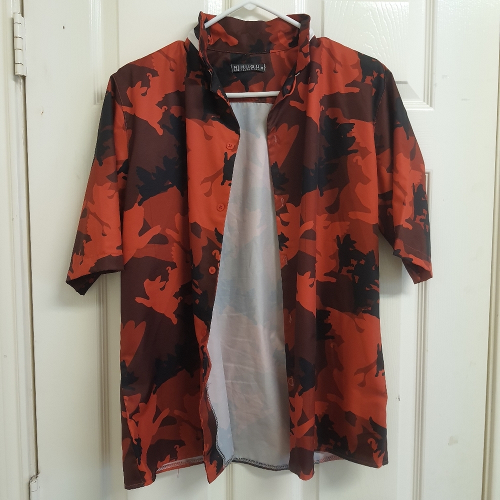 Red All-over Graphic Shirt